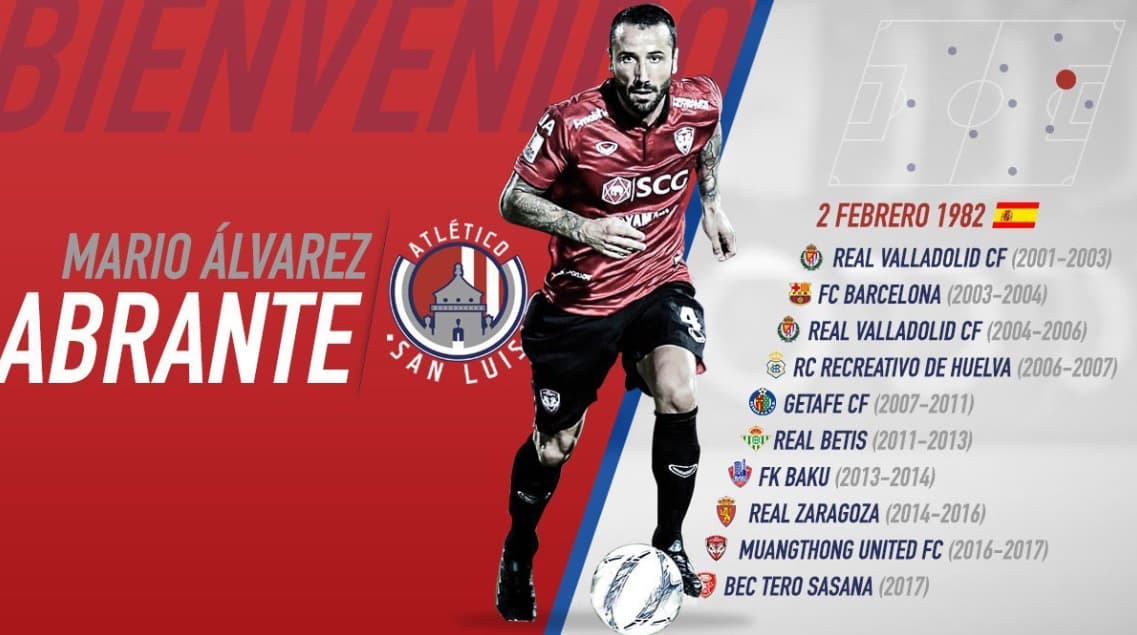Mario ´Álvarez tiene 37 años y llegó como refuerzo del Atlético San Luis.