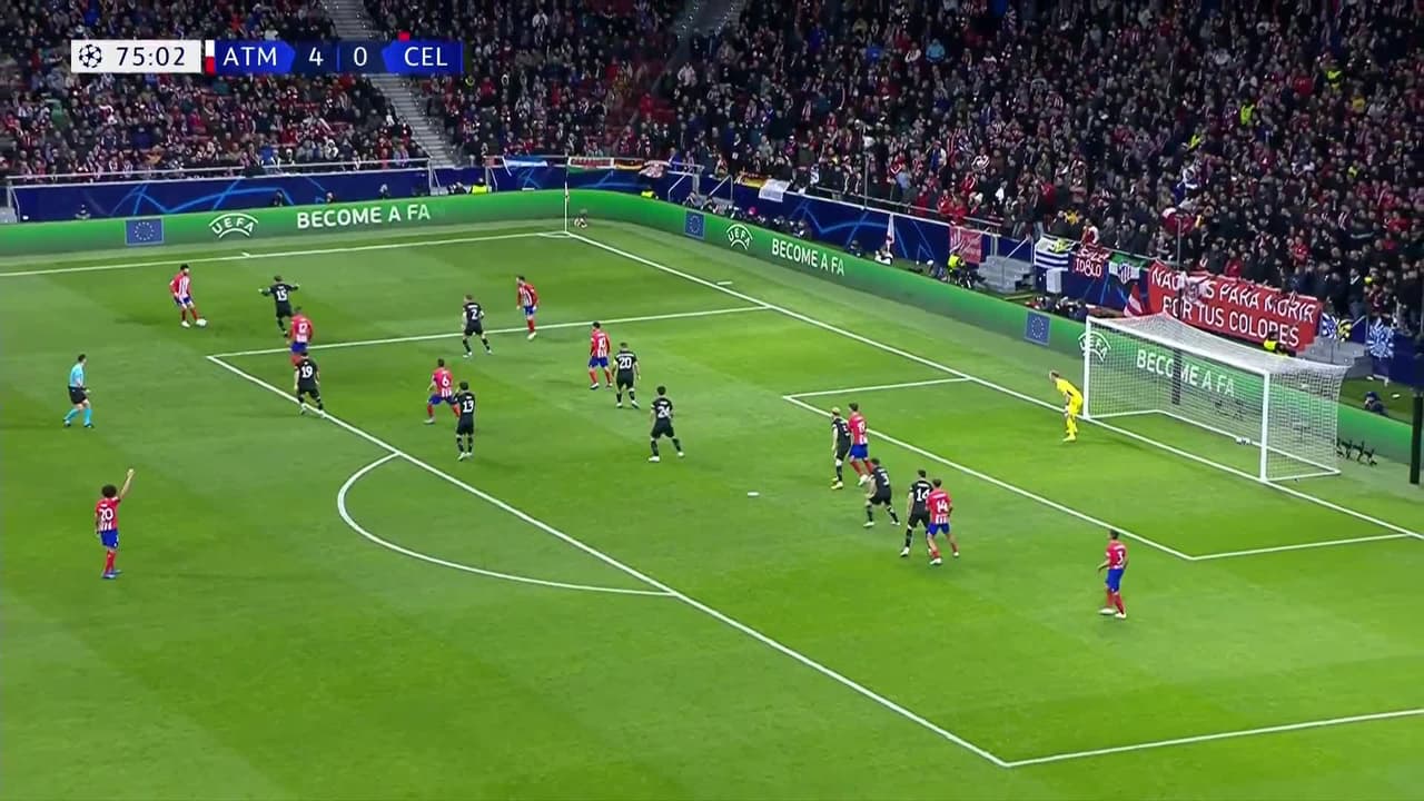 ¡GOL!  anota para Atlético de Madrid. Álvaro Morata