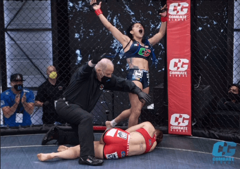 Combate Global: 'La Loba' Acosta se lleva la noche con tremendo KO