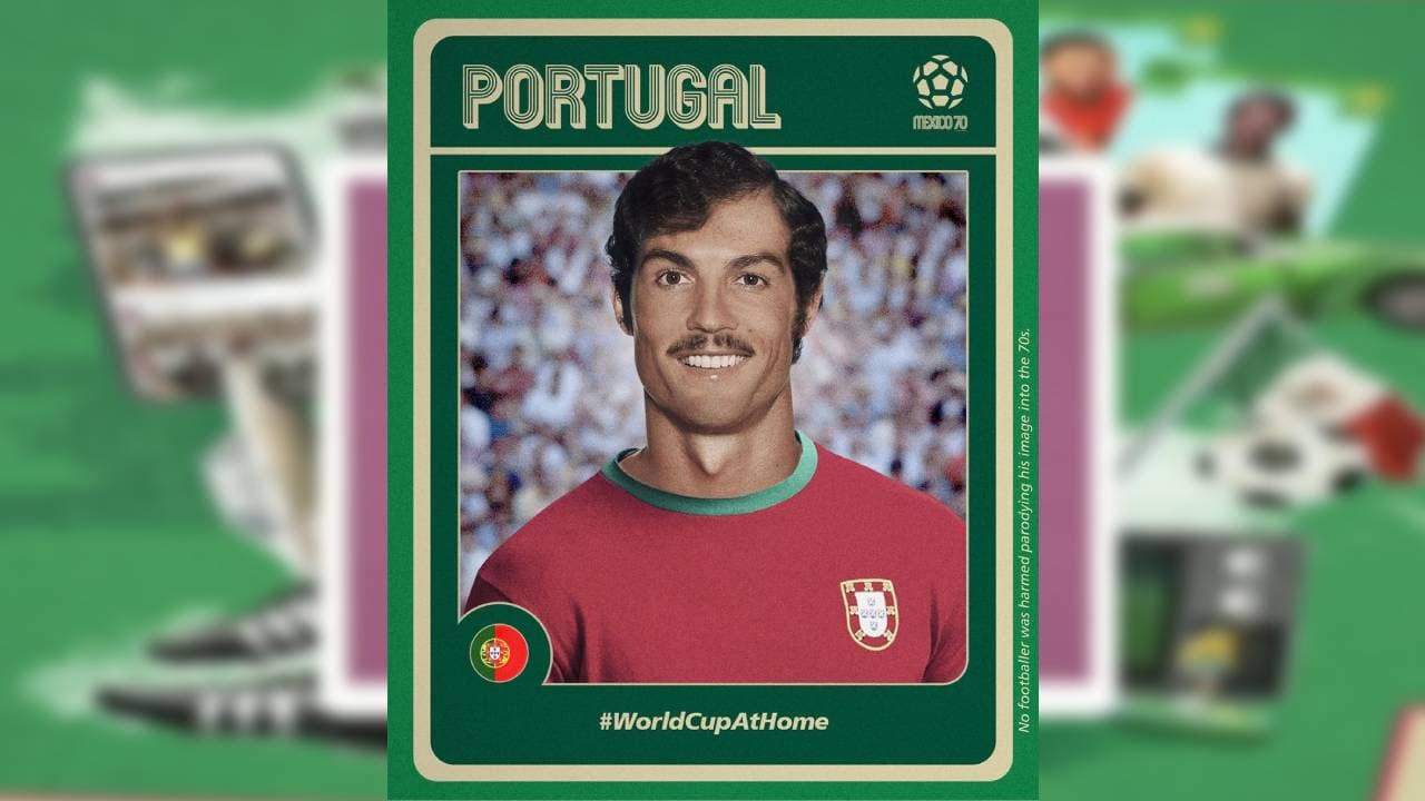 El peinadito de lado iría caído con Cristiano Ronaldo y el bigote sería la cereza del pastel.