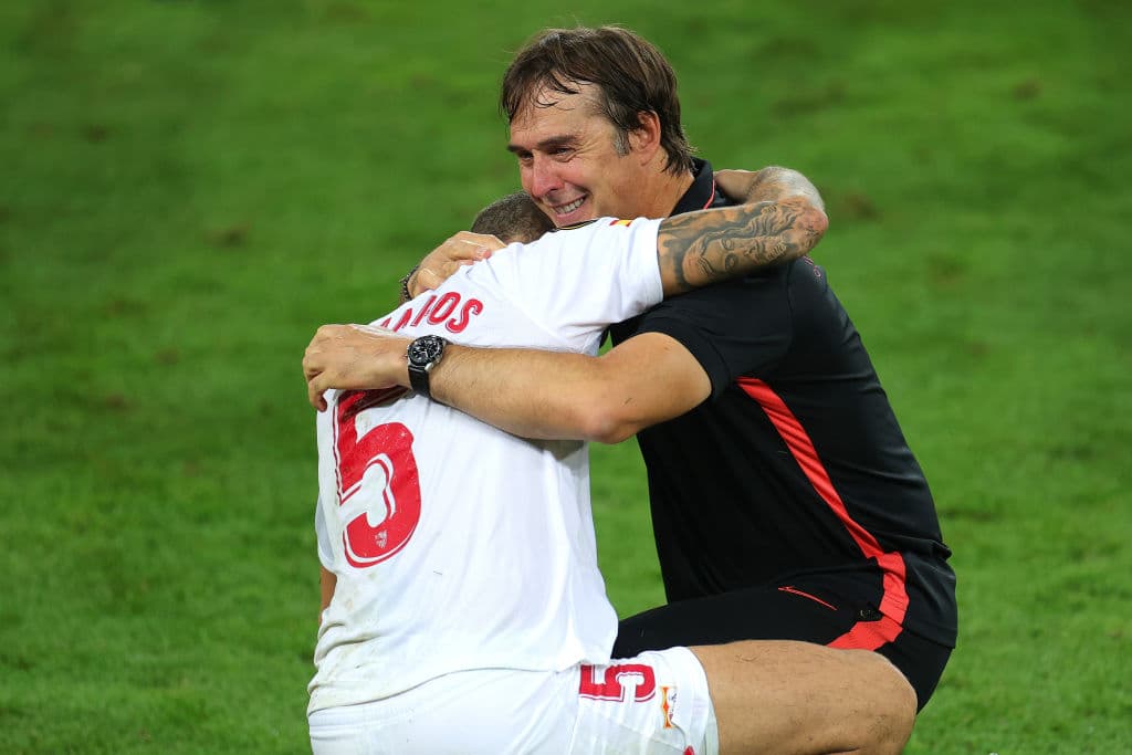 Las postales de la celebración del cuadro de Lopetegui tras imponerse al Inter en la final.