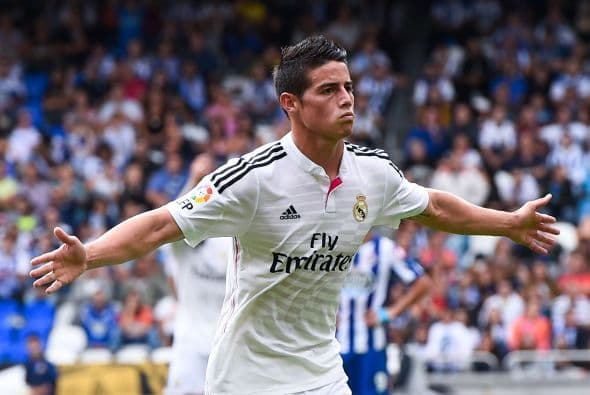 James Rodríguez ha mostrado que ya está acoplado al sistema de Ancelotti y a sus compañeros. La bota de oro del Mundial lleva 4 goles, uno en la Supercopa de España, otro en Liga, uno más en Champions League y uno con Colombia en partido amistoso.