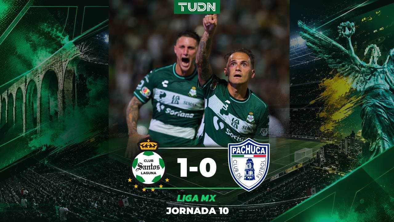Santos derrota a Pachuca para firmar su tercer triunfo consecutivo en el AP26