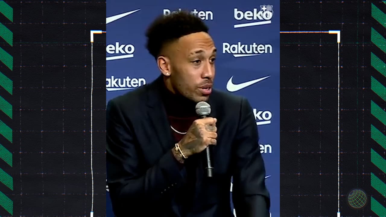 Aubameyang es presentado con Barcelona y recibe promesa de recompensa