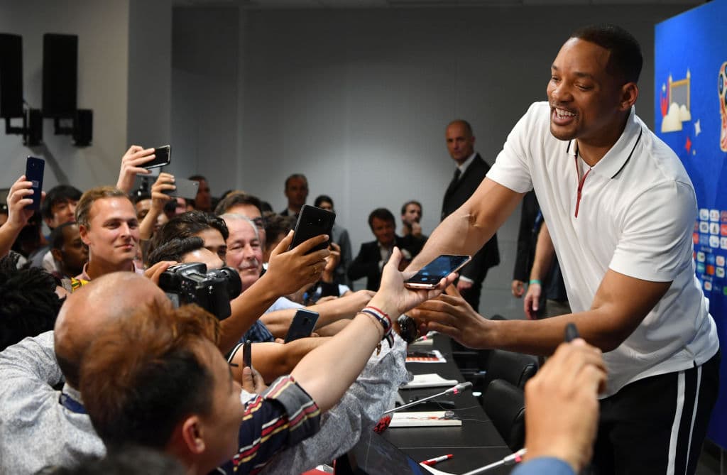 Will Smith no tuvo problema en compartir con los periodistas que asistieron al encuentro previo a la final que se juega este domingo.