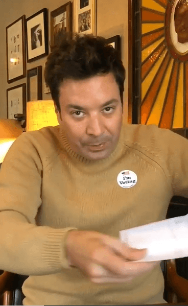 Jimmy Fallon | Así mostraron su voto las celebridades en sus redes sociales.