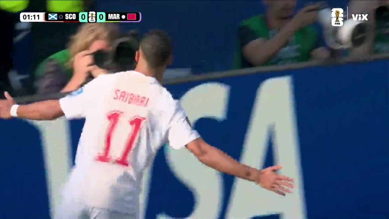 ¡Gol de vestidor! Saibari adelanta a Marruecos y silencia a Escocia