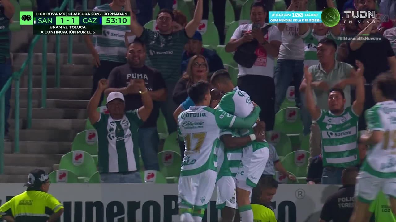 Gol de Santos, Gol de Ezequiel Bullaude, Santos vs. Cruz Azul, 1-1