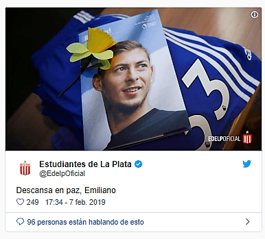Lo mismo otro equipo de la Liga de Argentina, Estudiantes de La Plata.