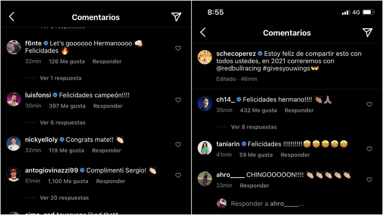 Felicitaciones Checo