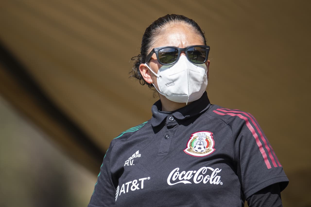 Monica Vergara Mexico Women National team head Coach during the game Pumas UNAM vs FC Juarez, corresponding to fifth of the Liga BBVA MX Femenil Clausura Guard1anes 2021, at La Cantera, on February 03, 2020.
<br>
<br> Monica Vergara Director Tecnico de la Seleccion Nacional Femenil de Mexico durante el partido Pumas UNAM vs FC Juarez, correspondiente a la jornada 05 de la Liga BBVA MX Femenil Clausura Guard1anes 2021, en La Cantera, el 03 de Febrero de 2021.