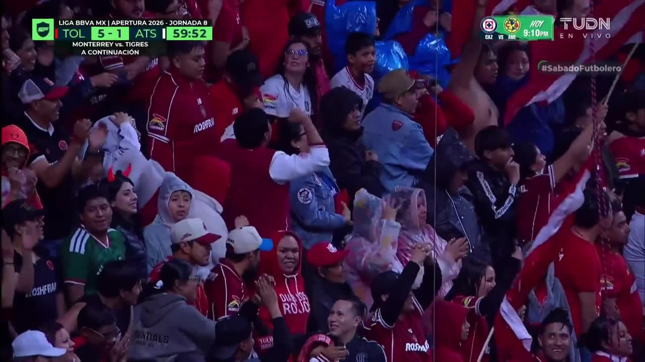 ¡'Manita' del Toluca! Autogol de Jorge Rodríguez termina de sepultar al Atlas