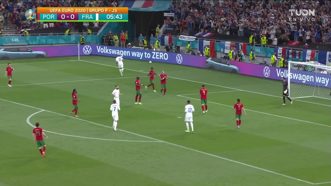 ¡TIRO ATAJADO! disparo por Cristiano Ronaldo.