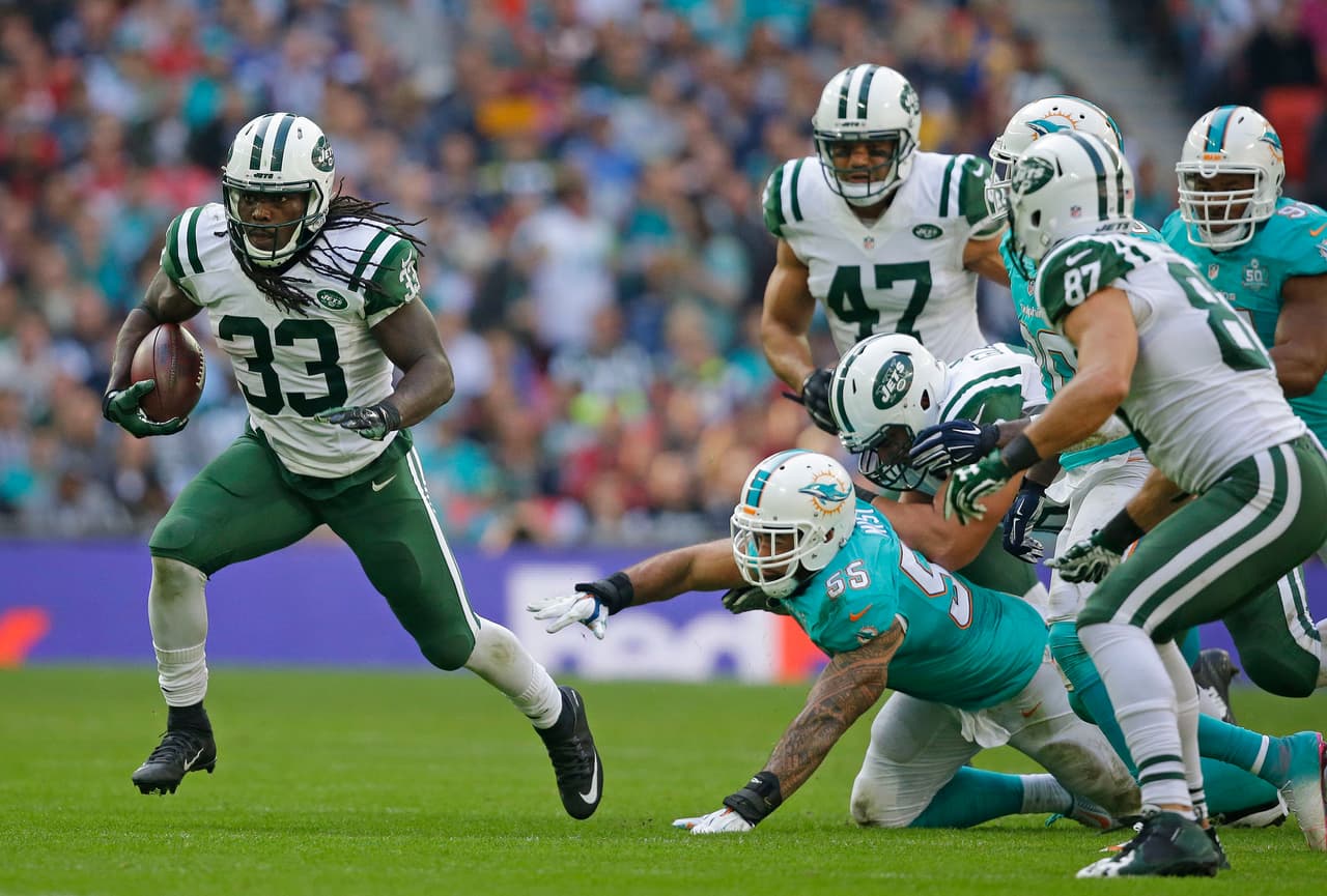 Las 166 yardas terrestres de Ivory son el máximo total en los 12 juegos en la historia de la Serie Internacional de la NFL en Londres (Foto: AP-NFL).