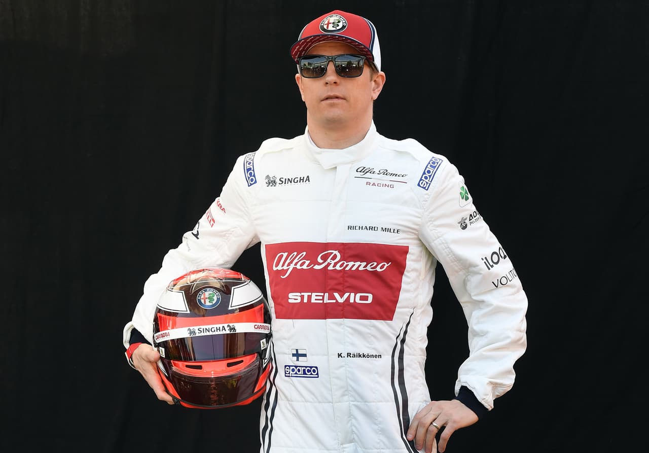 Alfa Romeo's Finnish driver Kimi Raikkonen poses for a photo in Melbourne on March 14, 2019, ahead of the Formula One Australian Grand Prix.