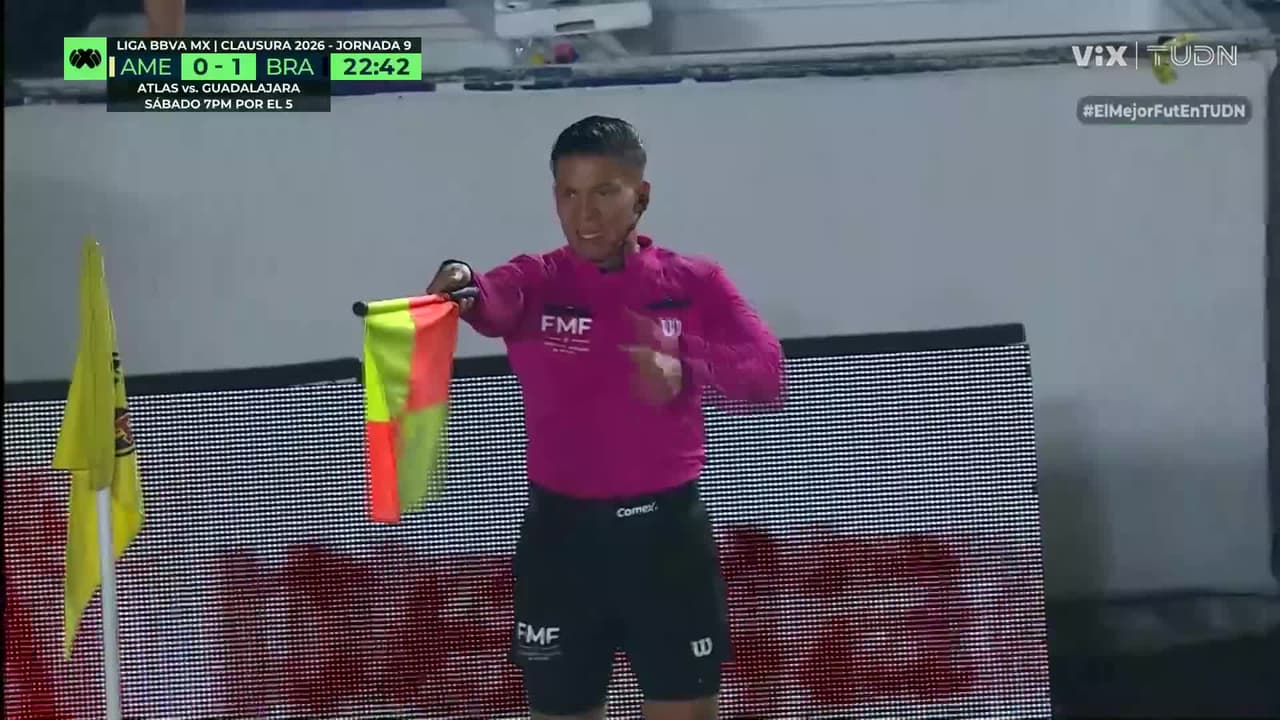 ¡Gol anulado al América! Víctor Dávila está en posición adelantada