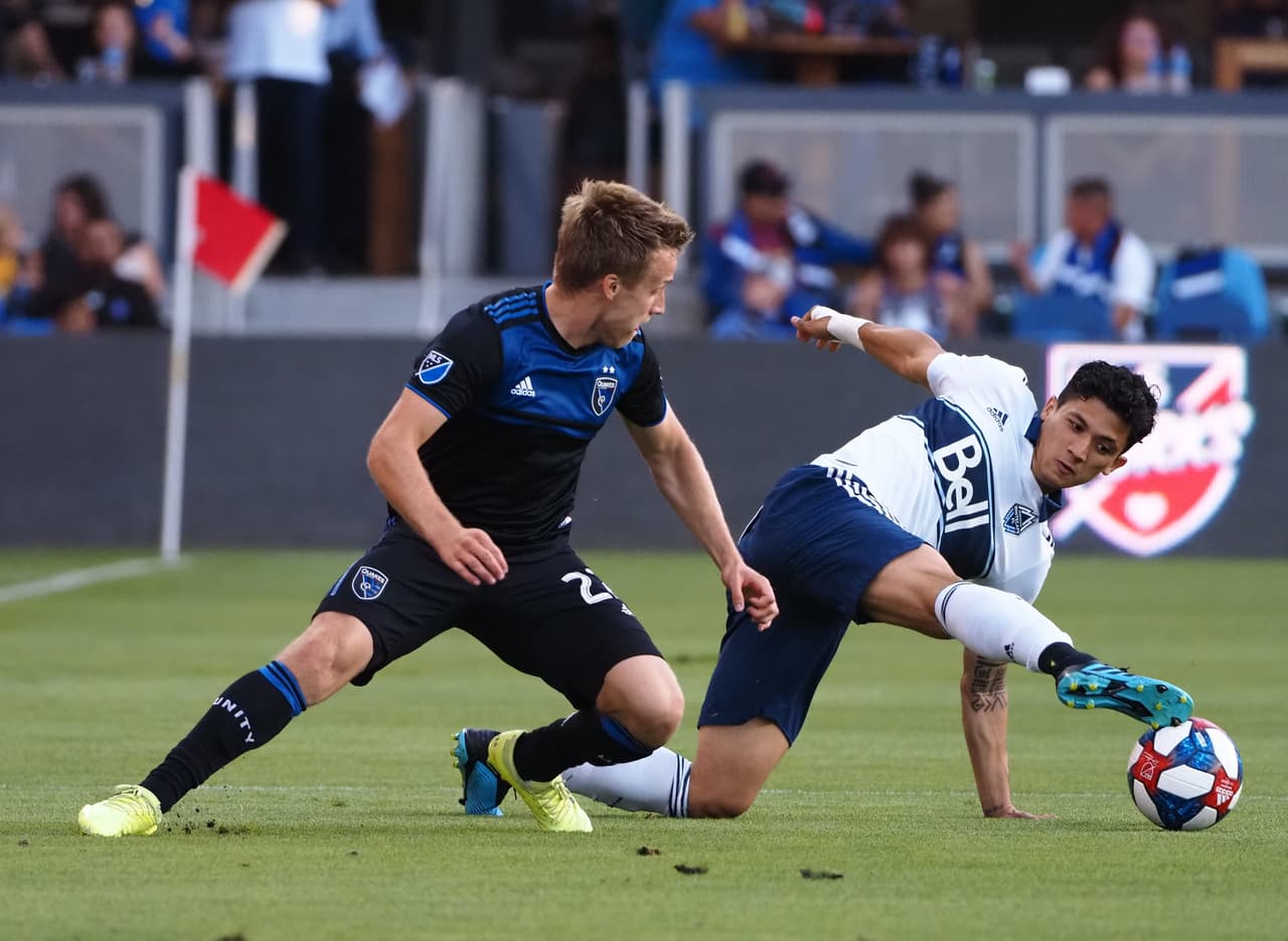 San Jose Earthquakes vs. Vancouver Whitecaps FC, en un partido de agosto de 2019.