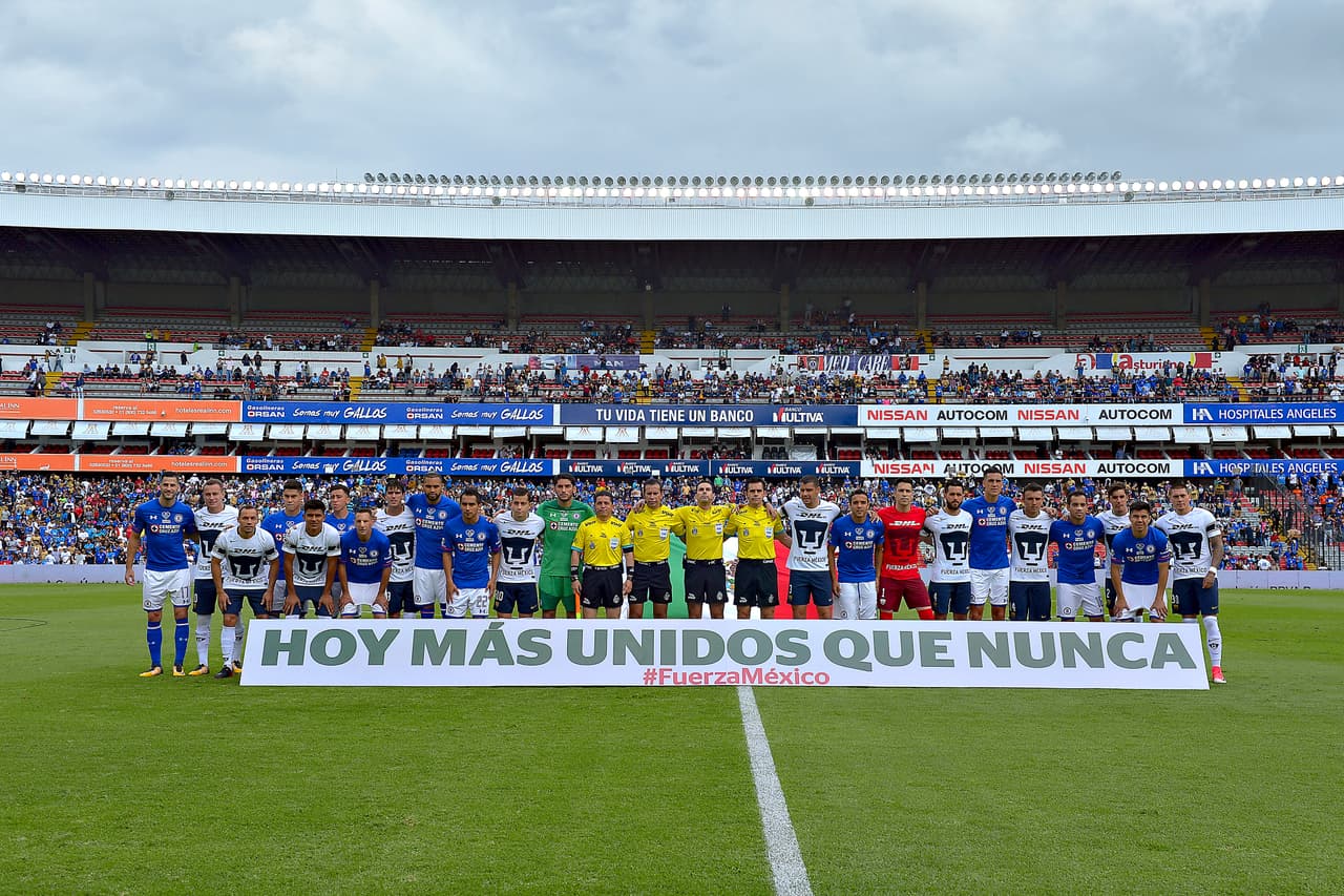 Pumas no fue local en Ciudad Universitaria luego que se prohibieran los eventos masivos en Ciudad de México como consecuencia del temblor del 19 de septiembre.