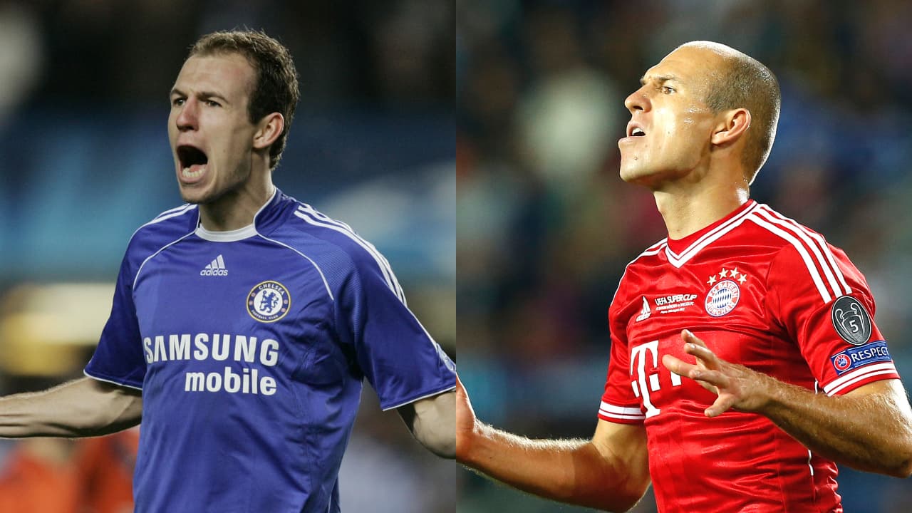 <b>Arjen Robben</b> - En los inicios de Mourinho en el Chelsea, Arjen Robben era pieza fundamental en el esquema del portugués. Años más adelante, cuando el holandés ya era parte del Bayern Múnich, Pep Guardiola llegó al banquillo bavaro y logró conseguir todo, menos la Champions League.