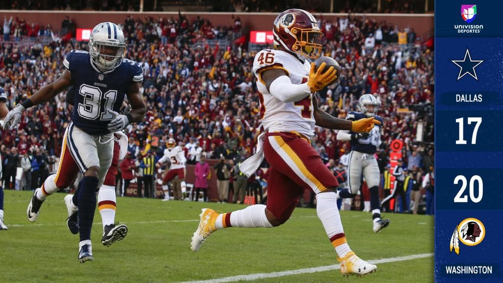 Una périda de balón forzada por el linebacker Ryan Kerrigan a Dak Prescott que terminó en touchdown acabó siendo determinante para el triunfo de los Redskins sobre los Cowboys.