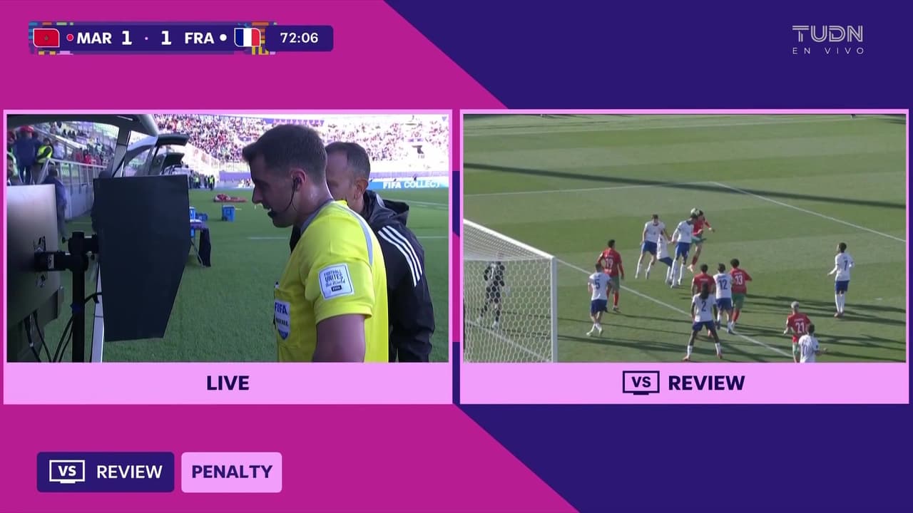 ¡Aparece la polémica! El árbitro le niega penal a Marruecos tras revisar el VAR