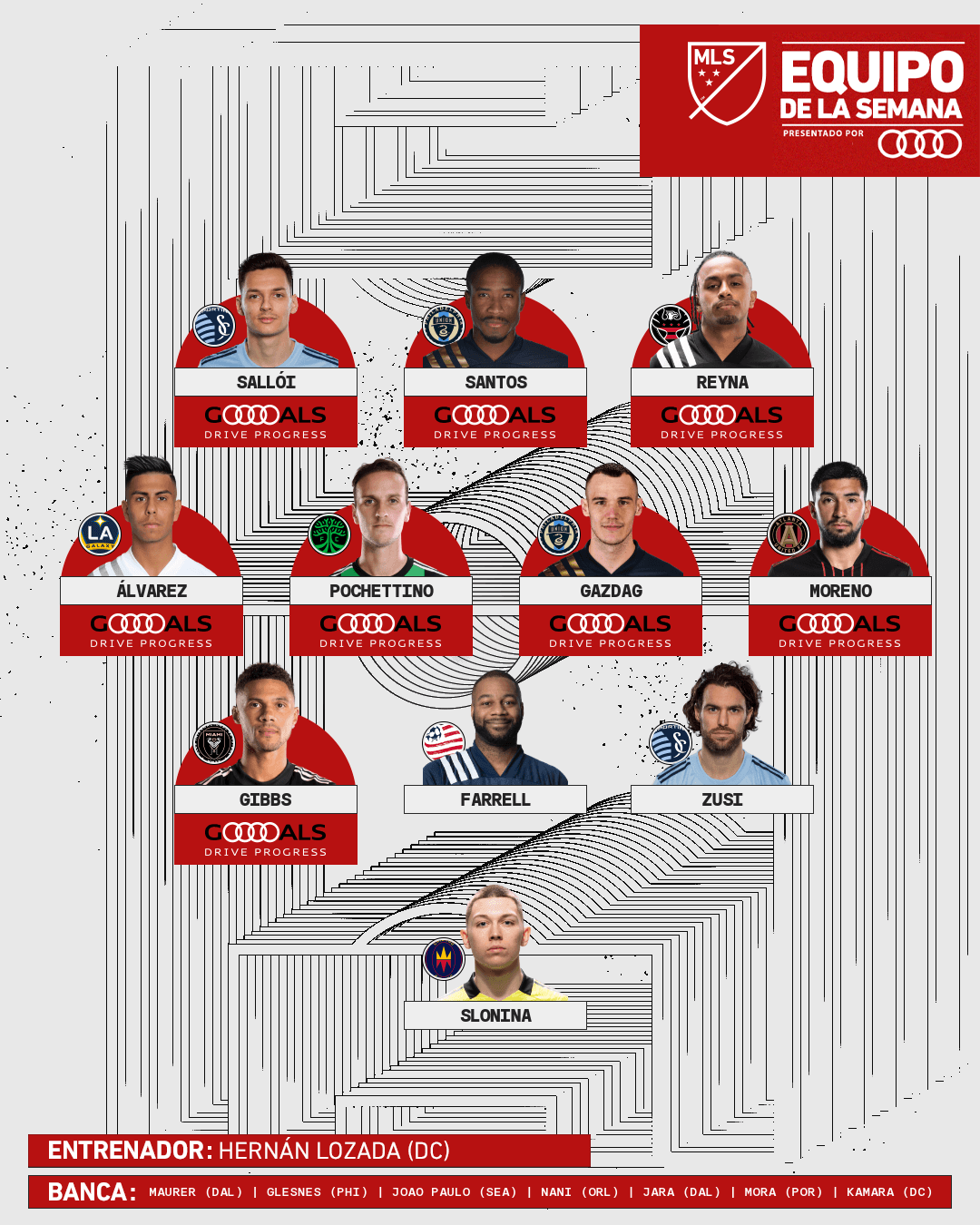 Liderado por Efraín Álvarez de LA Galaxy, este es el Equipo de la Semana 17 de la temporada regular de la Major League Soccer.