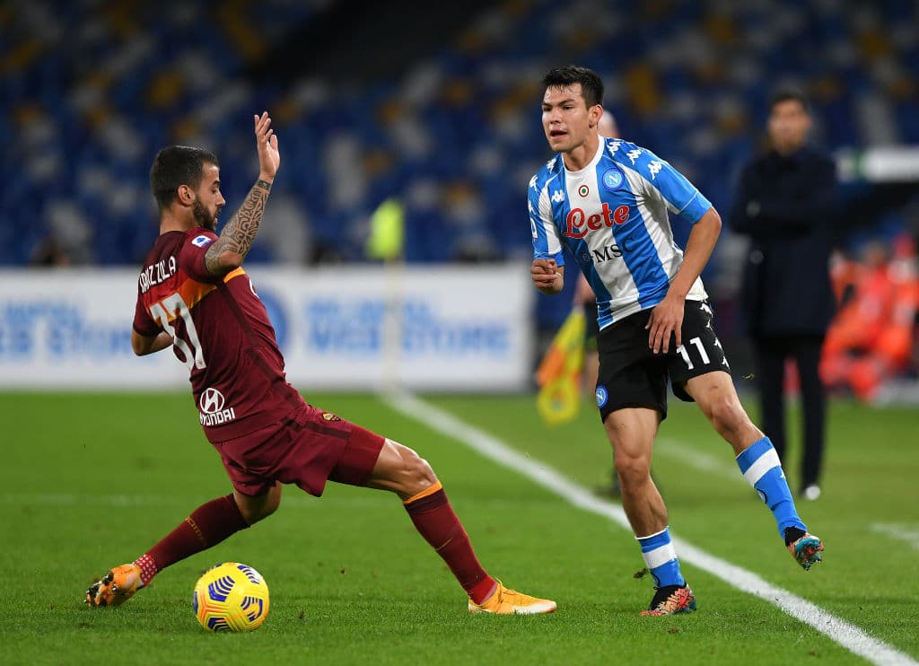 Napoli golea al AS Roma 4-0 en el Estadio Diego Maradona. Tras un pequeño homenaje, el partido dio inicio y Lorenzo Insigne se encargó de abrir el marcador. Fue hasta la segunda mitad cuando cayeron los goles de Fabián Ruiz Peña y Dries Mertens: Politano le puso la cereza al pastel al minuto 86 durante la séptima Jornada de la Serie A.