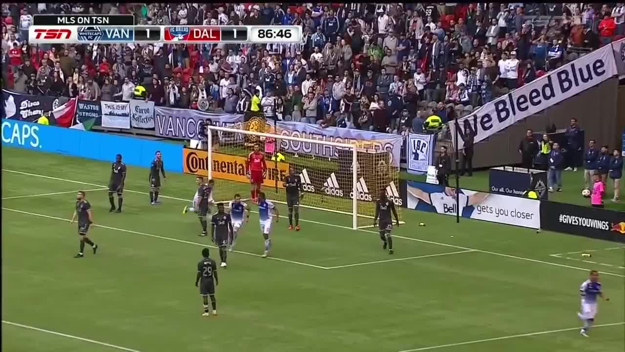Con un doble cabezazo Matt Hedges perfora las redes y Dallas recupera la ventaja 2-1 sobre Vancouver