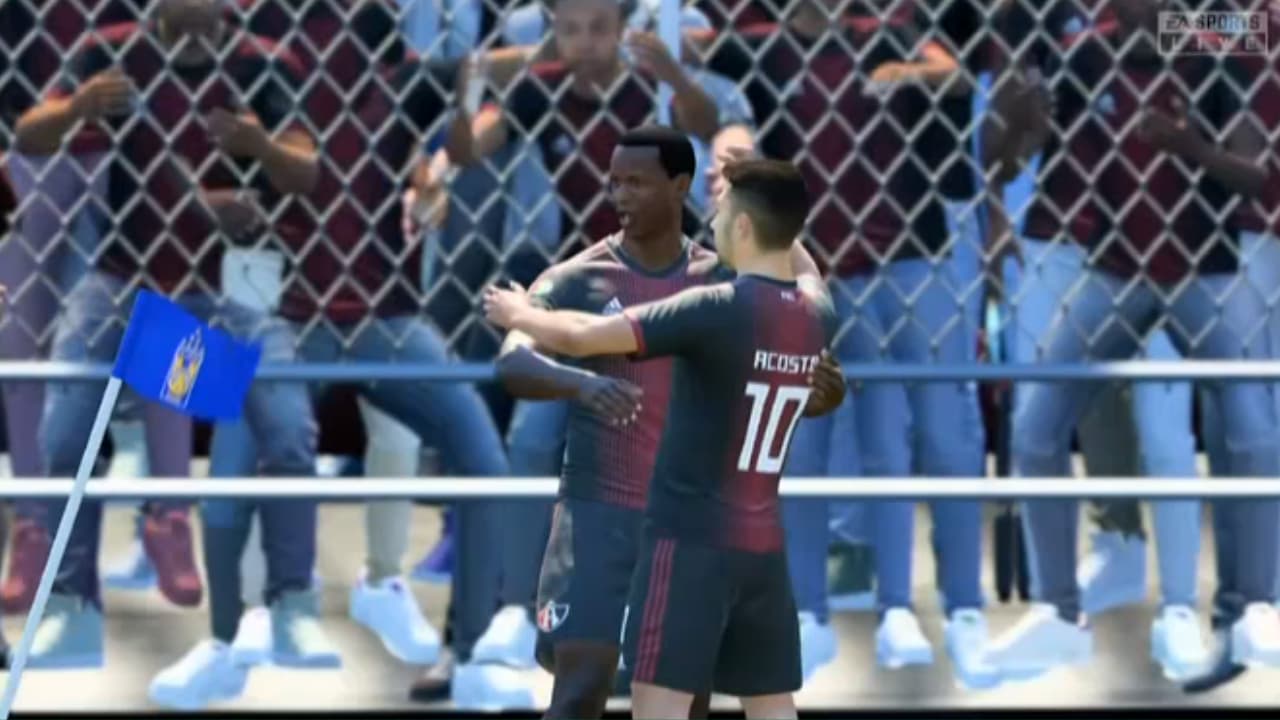 Luciano Acosta, el representante de Atlas, hizo lo que quiso con Francisco Venegas que no mostró habilidad en el futbol virtual.