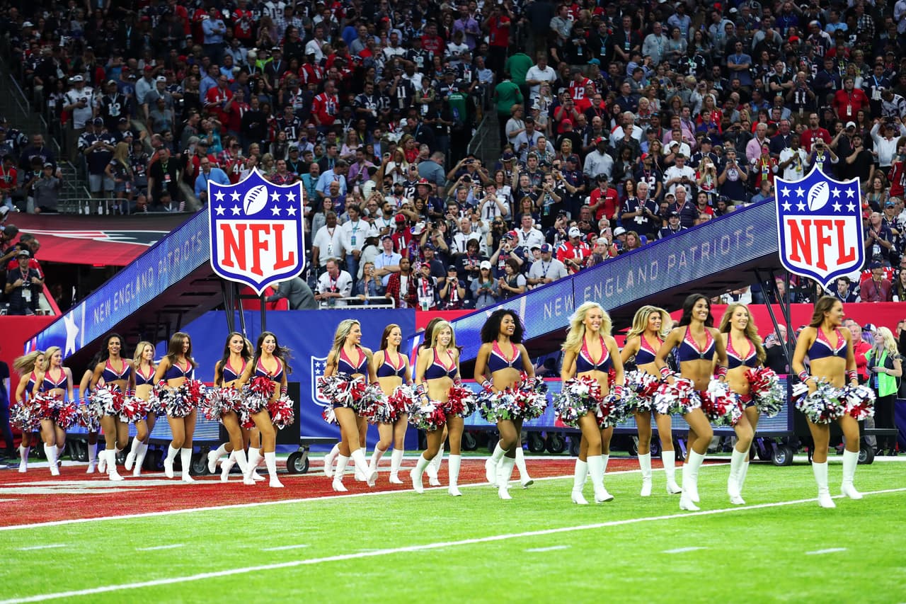 HOUSTON, TX - FEBRUARY 05: Cheerleaders perform prior to Super Bowl 51 at NRG Stadium on February 5, 2017 in Houston, Texas. (Photo by Tom Pennington/Getty Images)