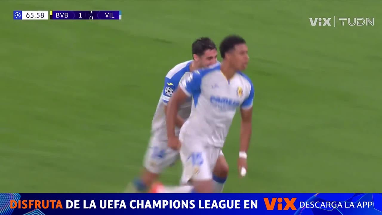 ¡SANTIAGO MOURIÑO DE CABEZA! El Villarreal empata al Borussia Dortmund en la Champions