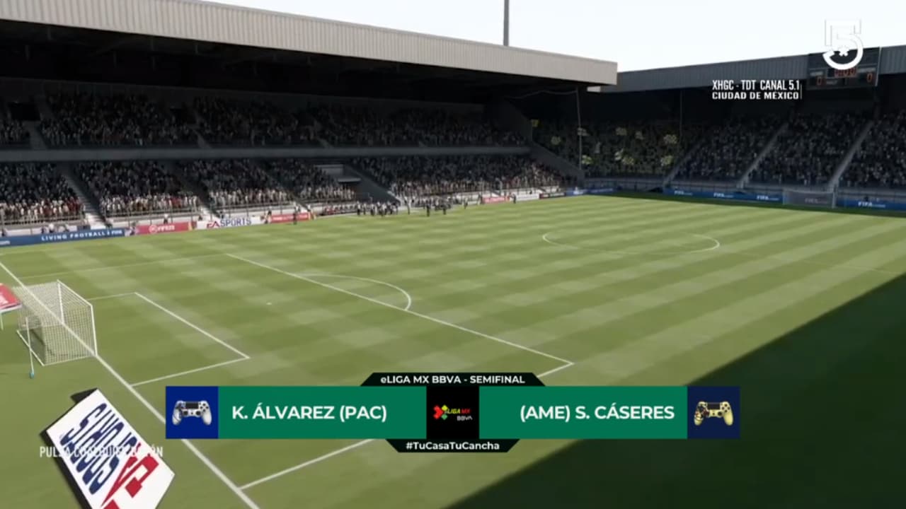 Pachuca y Kevin Álvarez cayeron por la mínima diferencia ante Santiago Cáceres y el América. Las Águilas se instalan en la gran final del futbol virtual.