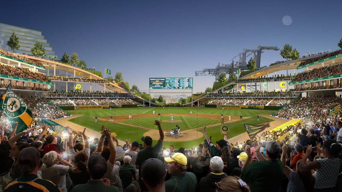 Los Oakland Athletics presumen el proyecto de su nuevo estadio