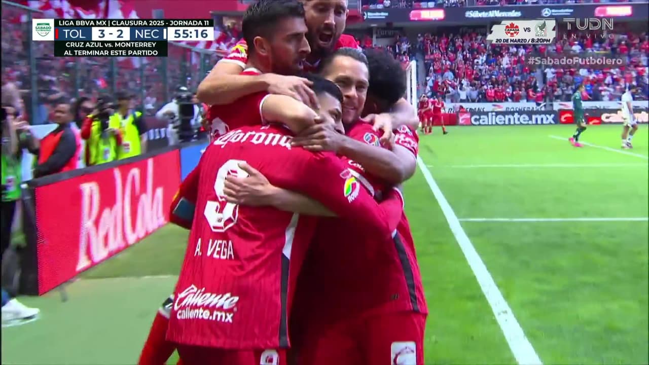 ¡Gol del Toluca! Alexis Vega sella la remontada y el estadio es una locura