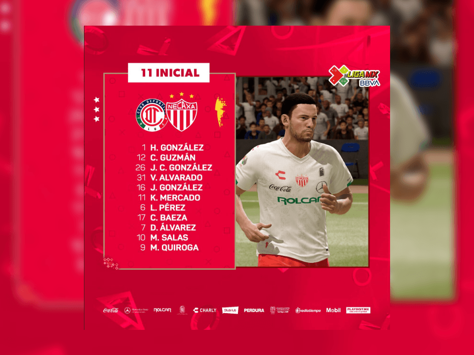 Las escuadras dirigidas por Diego Rosales (Toluca) y Jairo González (Necaxa), terminaron un emocionante partido en empate. Toluca iba arriba en la primera mitad, pero un error le costó caro y al final terminó el partido 3-3.