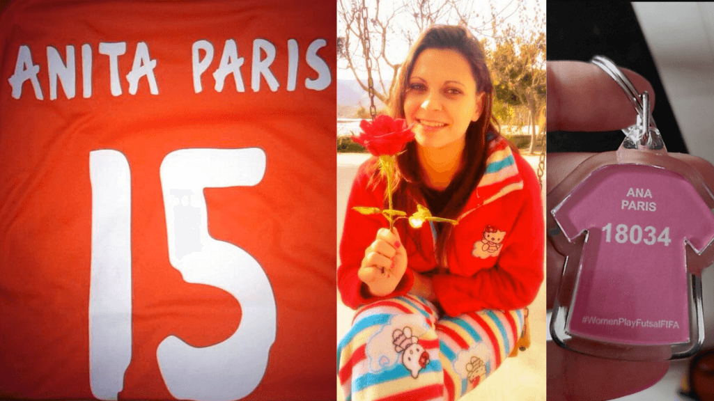 Anita París es una jugadora de fútbol sala femenino en España que no se dejó derrotar por el cáncer de mama. Nacida el 8 de febrero de 1990, luego de tres años de tratamiento, lleva una carrera como deportista profesional. Ídolos locales y mundiales que vencieron el cáncer de mama.