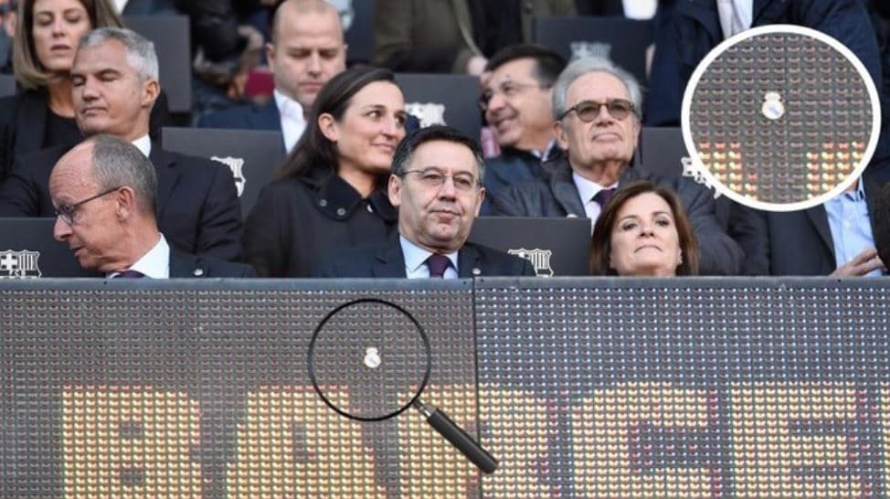 Aparece escudo del Real Madrid en palco presidencial del Barcelona