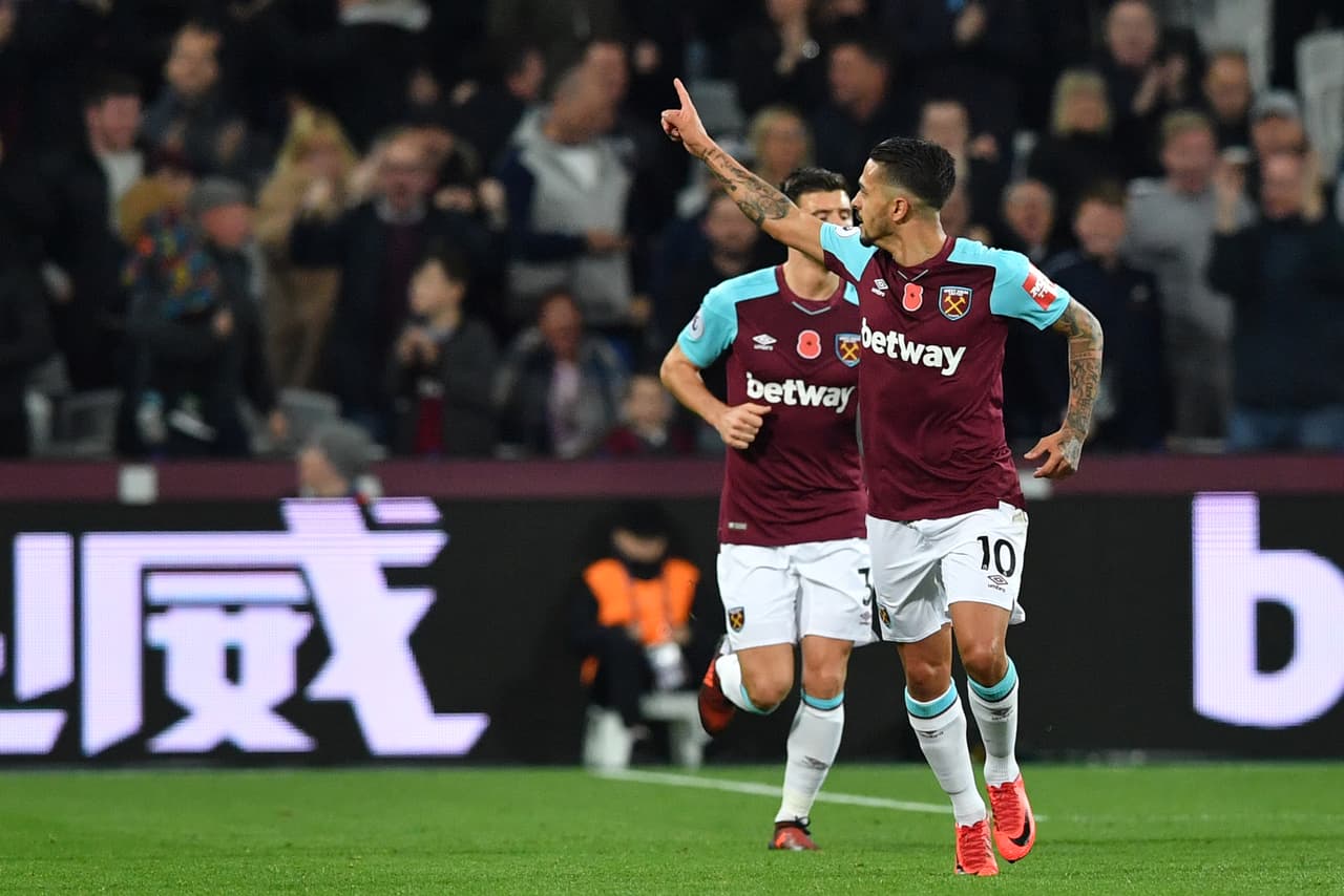 Así llegó el minuto 10 del segundo tiempo el tanto de Manuel Lanzini tras pase de Andre Ayew.