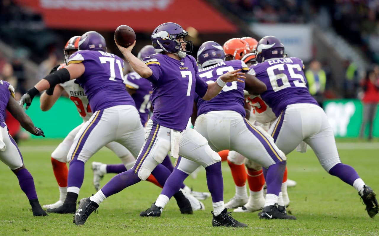 Case Keenum lideró la victoria de los Vikings sobre Cleveland en Londres