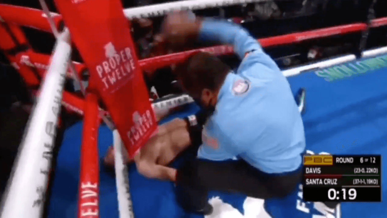 Las impactantes imágenes del uppercot que mandó a la lona al mexicano. | El nocaut del año le otorgó a Gervonta Davis el cinturón superpluma de la AMB, además de conservar su título del mismo organismo, pero en la categoría ligero.