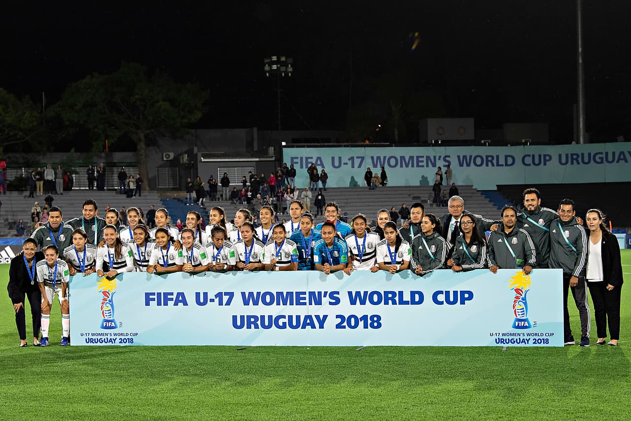 La selección femenil Sub-17 de México, subcampeona del Mundial celebrado en Uruguay.