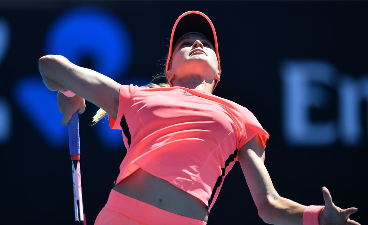 La canadiense Eugenie Bouchard también se despidió en segunda ronda, aunque por su belleza ha llamado la atención del tenis. Incluso, muchos creen que se inclinará al modelaje.