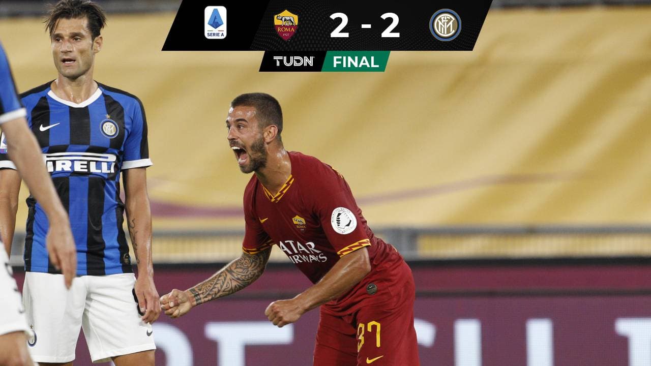 Roma deja escapar el triunfo y empata con Inter de Milán