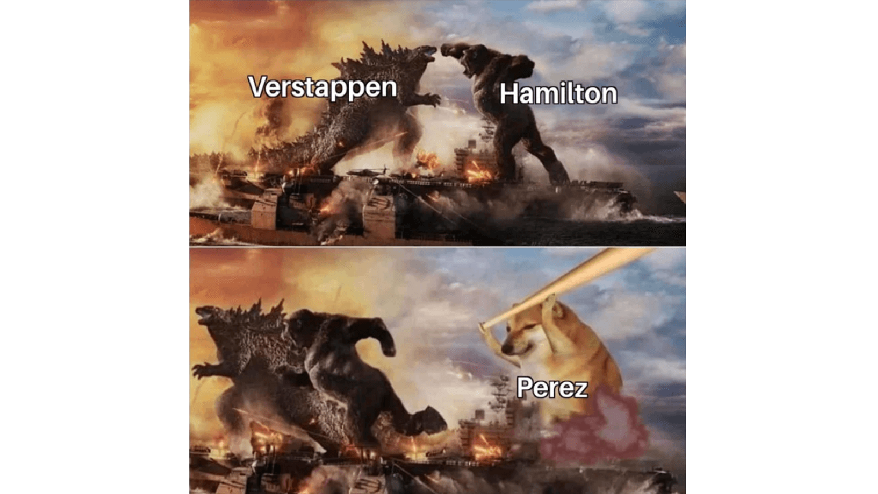 Tras el accidente de Max Verstappen de Red Bull, el mexicano 'Checo' Pérez se lleva su segundo podio en toda su carrera y los memes no perdonaron.