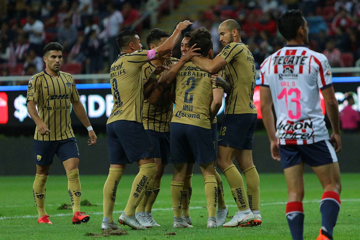El chileno Martín Rodríguez había marcado el empate para Pumas a los 16 minutos de juego.