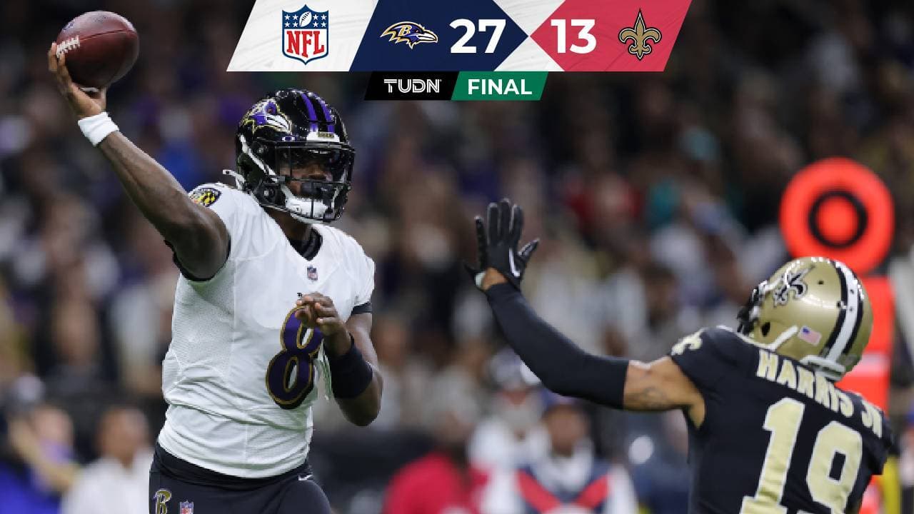 Ravens superan a Saints y se afianzan como líderes de conferencia