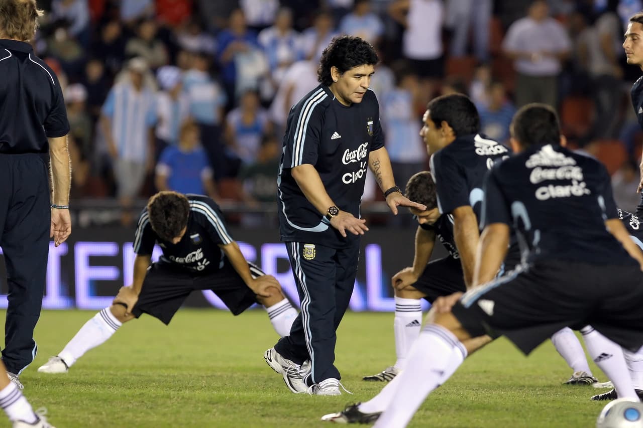 Diego Armando Maradona fue el técnico de la albiceleste en el duelo que terminó con marcador de 3-1.