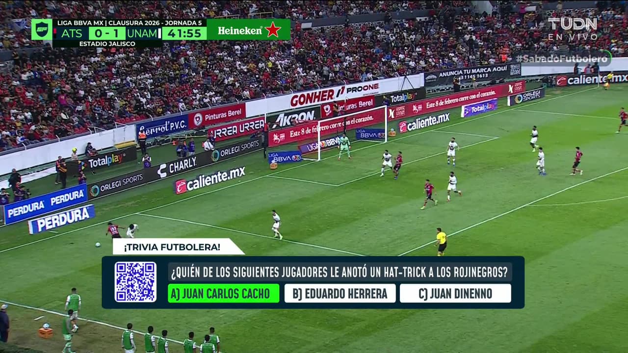 ¡GOL!  anota para Atlas. Mateo García