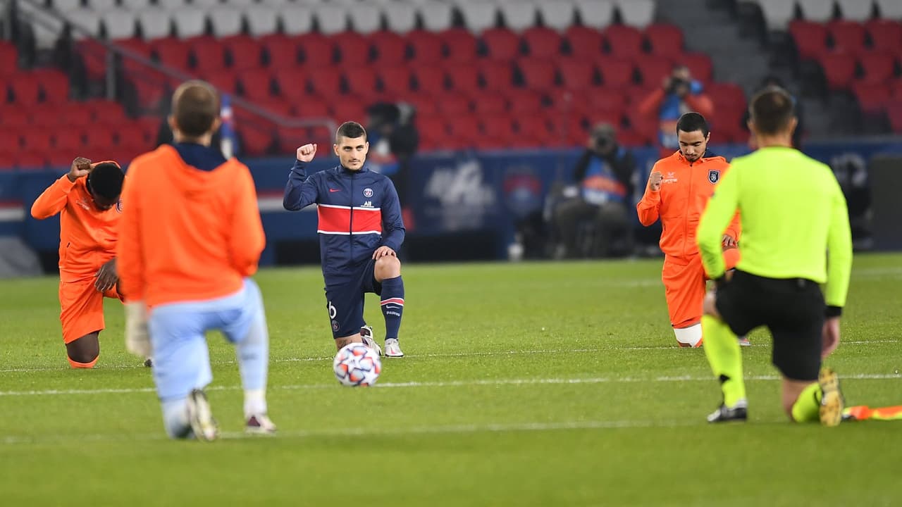 Así protestó PSG contra el racismo en la Champions League