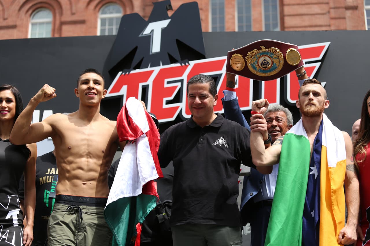 El mexicano Jaime Munguía defenderá la corona superwélter de la OMB este domingo ante el irlandés Dennis Hogan en la Arena Monterrey.